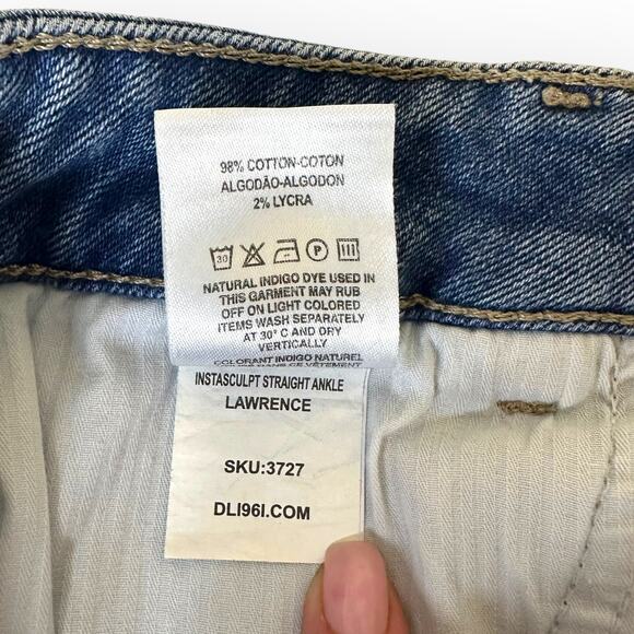 DL1961 Women's Mara Instasculpt Straight Ankle Jean Size 26 Raw Hem Split Ankle - Picture 10 of 11